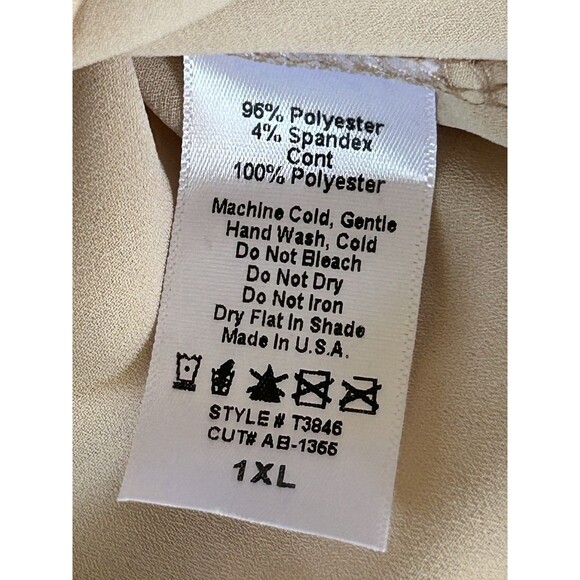 Tahlula Gold Sequined Top Cap Sleeve Size 1X Holiday Party Sparkle - Picture 6 of 8